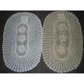 Tapestry Trading Tapestry Trading NL-021472 14 x 72 in. Handmade Indian Crochet Table Runner; Ivory And White NL-021472